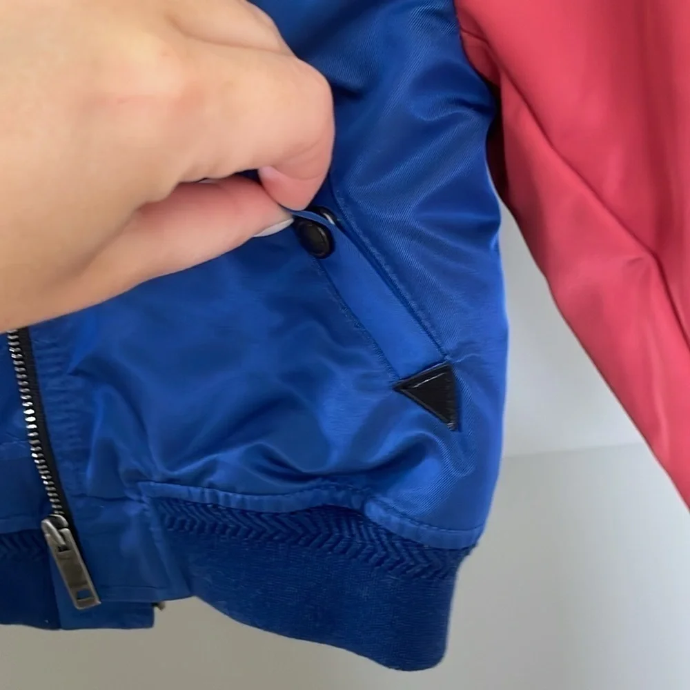 Burberry Two-tone Hooded Bomber Jacket